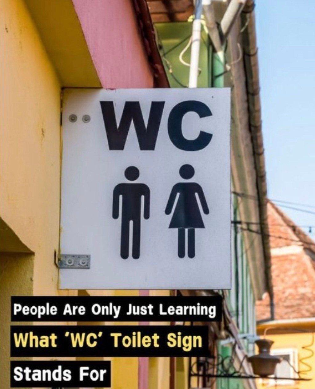 What does the sign “WC” stand for?What does the sign “WC” stand for?